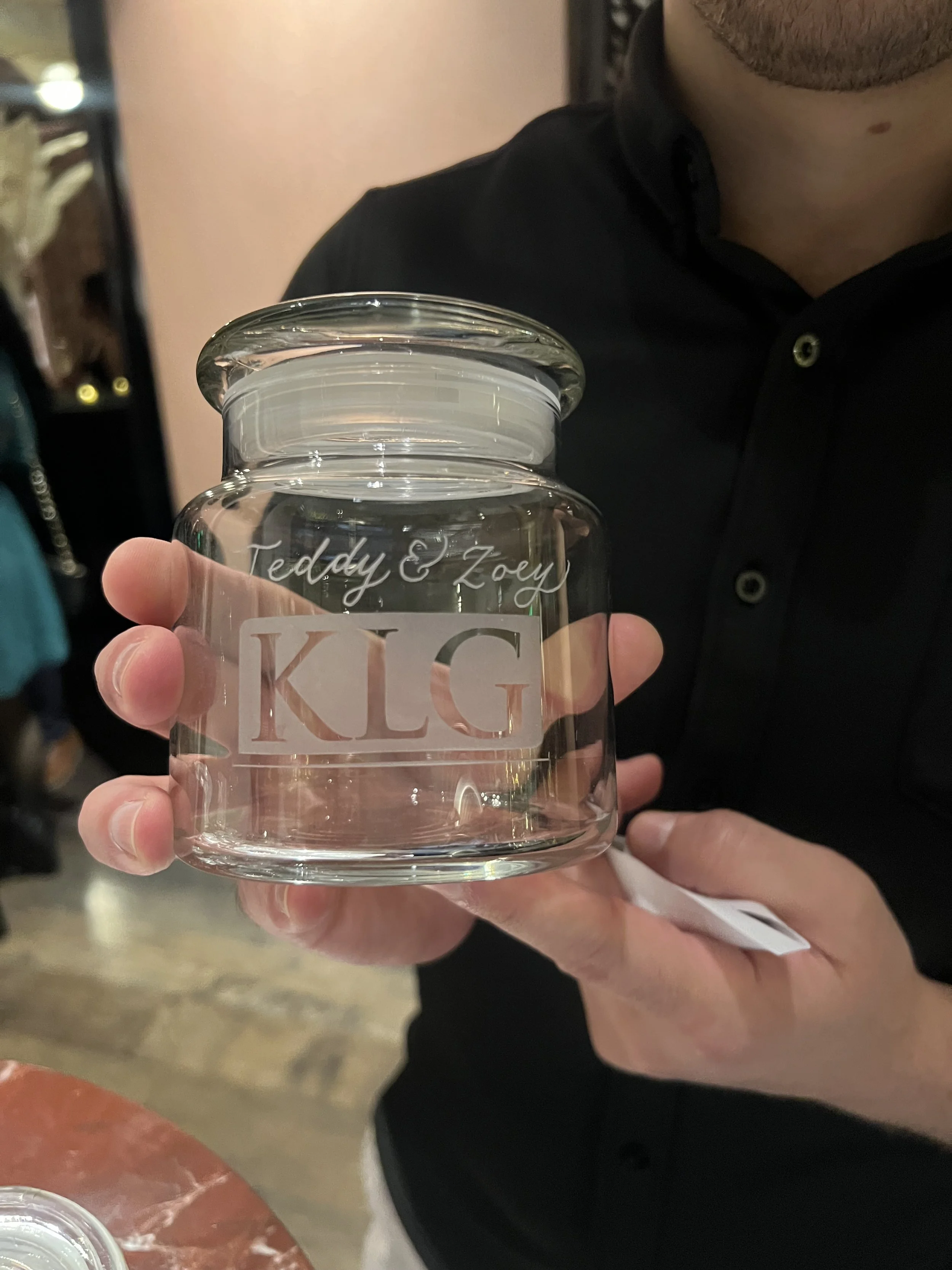 candy jar corporate party engraving Jina Koh calligraphy Orange County.jpg