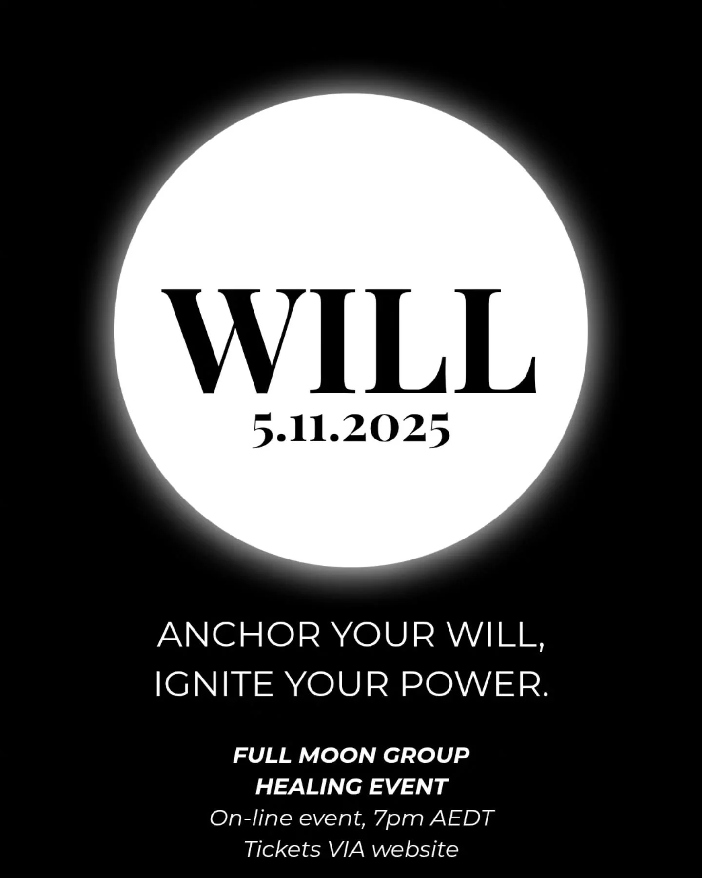 🌕 Next WILL &ndash; Full Moon Group Photonic Healing
🗓 Wednesday 5th November | 7PM AEDT | Online
🎟 Tickets via link in bio

The New Moon has passed &mdash; the field is building.
Each day now draws us closer to the perfect balance of light for th