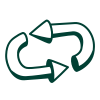 Icon of a curved arrow forming a loop, indicating refresh or reload.