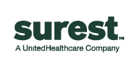 Surest logo with tagline 'A United Healthcare Company' in black and green text.