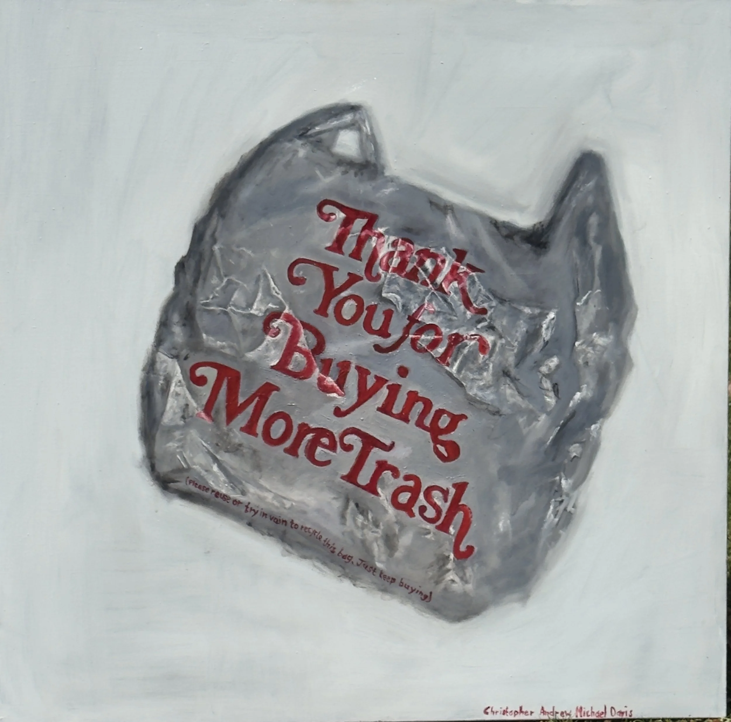 Everything is Disposable, 2026, oil on canvas, 36" x 36" [Inquire for Pricing]