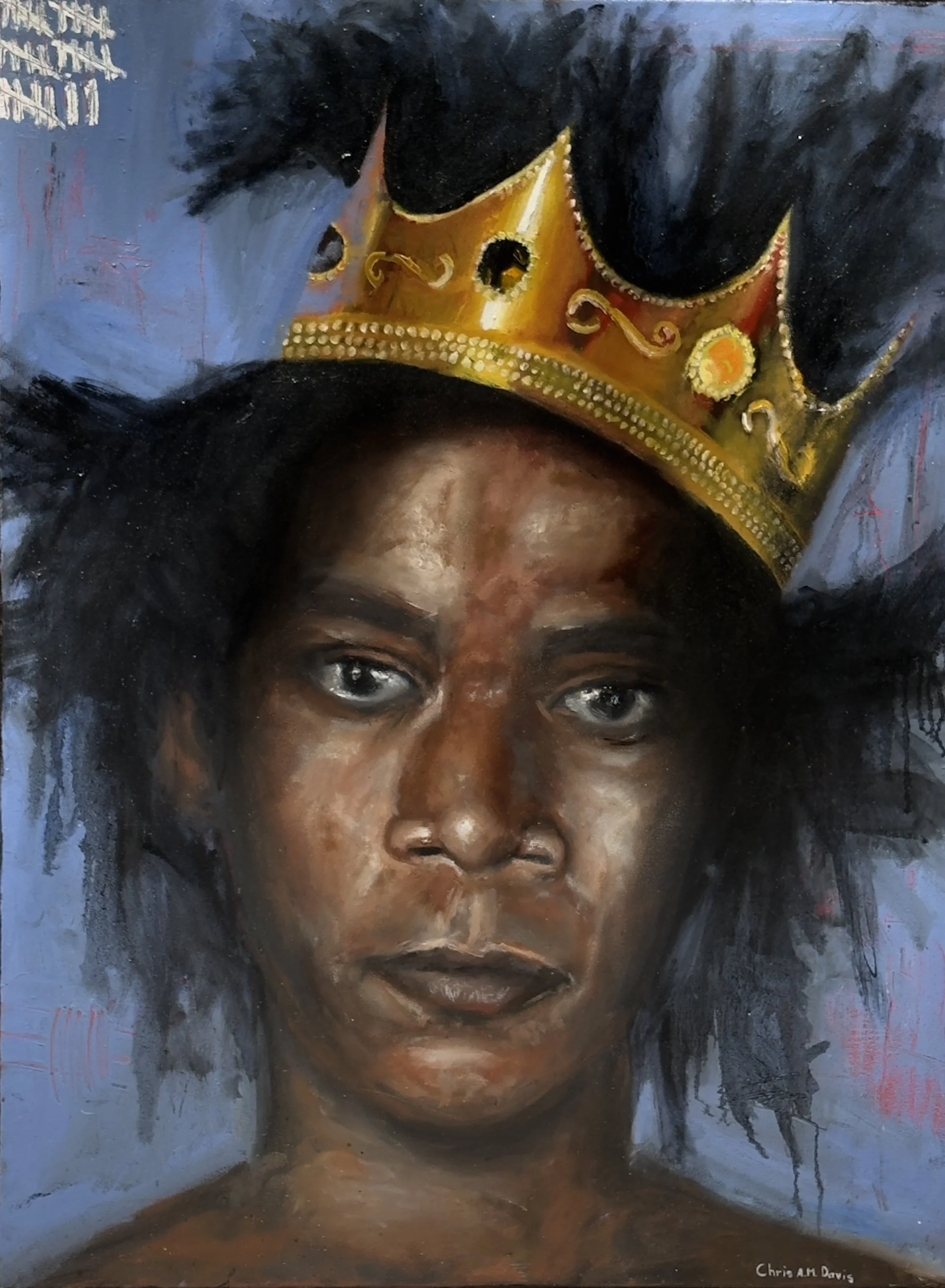 Brooklyn Man Wearing Golden Hat, 2024, oil on canvas, 30" x 40" [Inquire for Pricing]