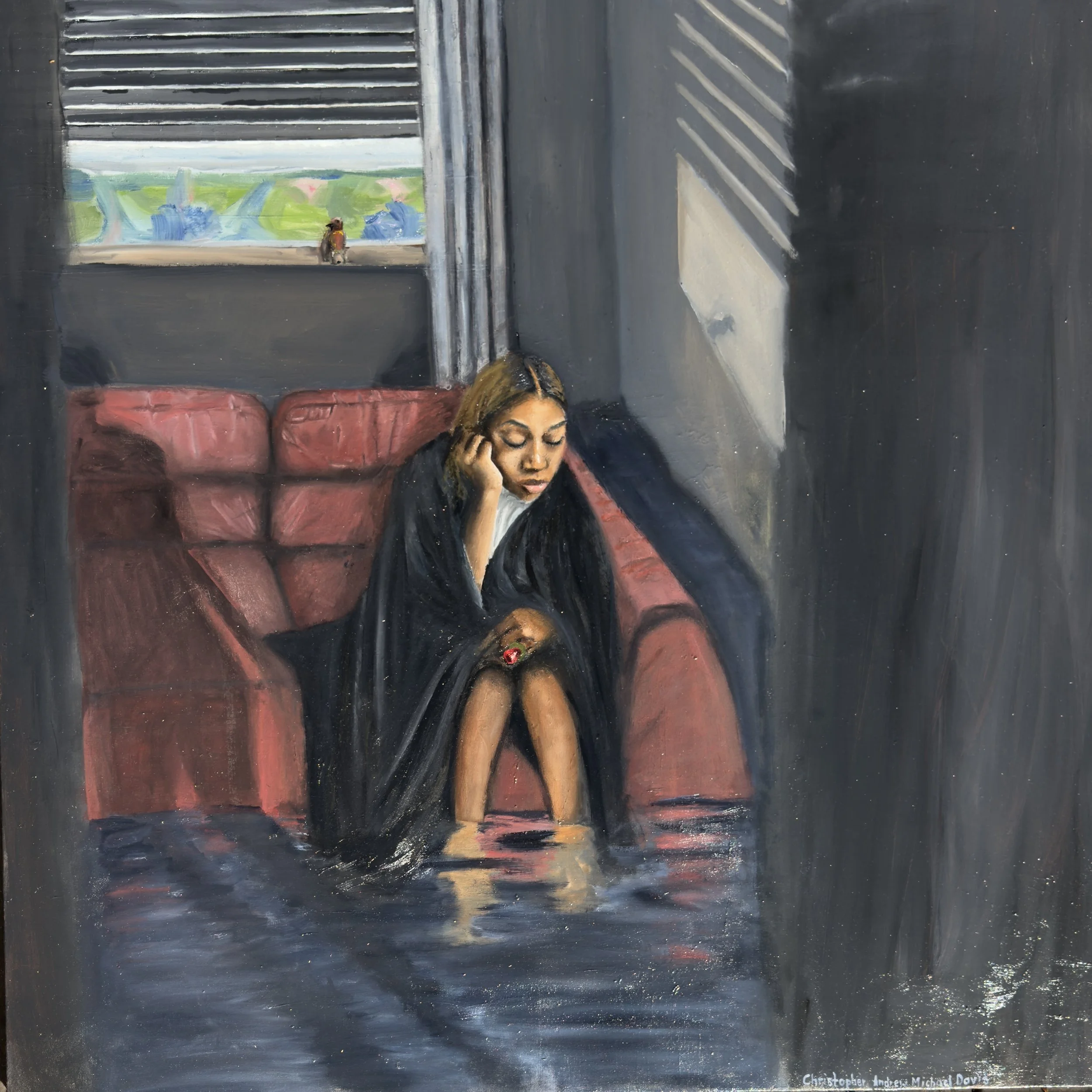 Through the Cracks, 2026, oil on canvas, 48" x 48" [Inquire for Pricing]