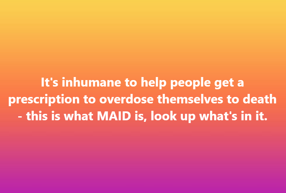 Interesting Social Media Response to MAID Post