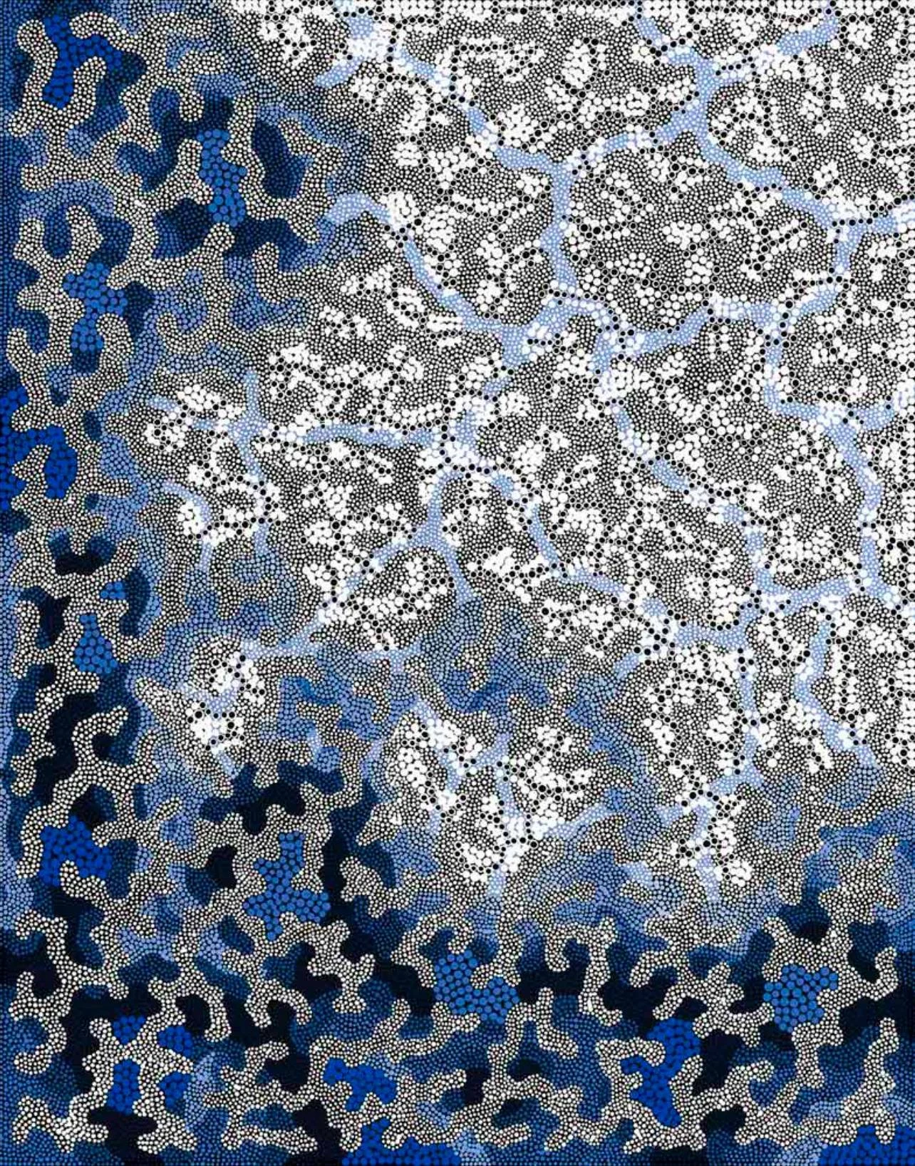 This striking Limited Edition print by Goompi Ugerabah celebrates the life-giving power of water. From the oceans that sustain countless marine species &mdash; and provide food for communities for thousands of years &mdash; to the freshwater that flo