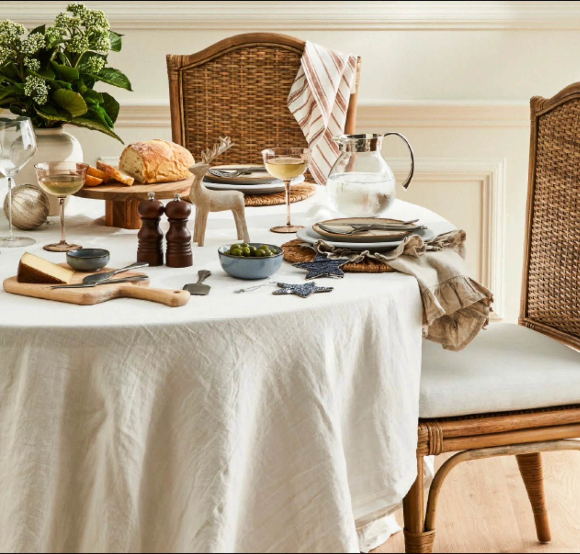 Tis the season for long lunches, full hearts and seats that make every guest feel special. ✨⁠
⁠
Wisteria Amara Scalloped Back Dining Chairs bring timeless charm to the Christmas table - handcrafted, ethically made, and finished in our beautiful Mud G