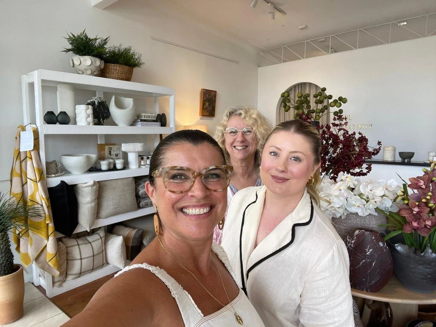 Such a lovely catch-up with Paige and Maria from @girlmeraki 🤍⁠
Maree shared our newest collections and upcoming releases - always exciting to showcase what&rsquo;s landing next.⁠
⁠
Enquire at www.designtrove.com.au to book an appointment with your 