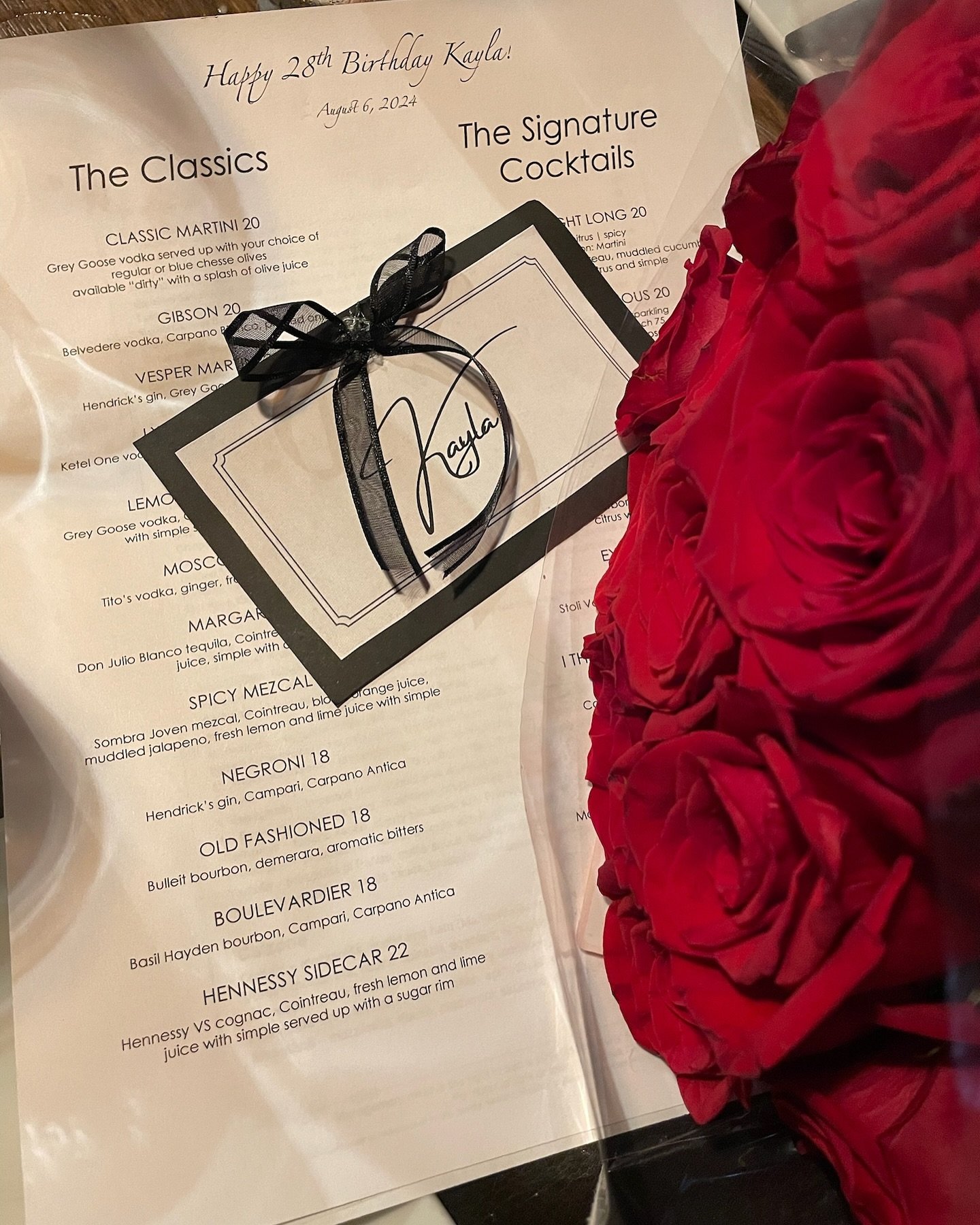 birthday dinner for @kaylaraeortiz 🌹