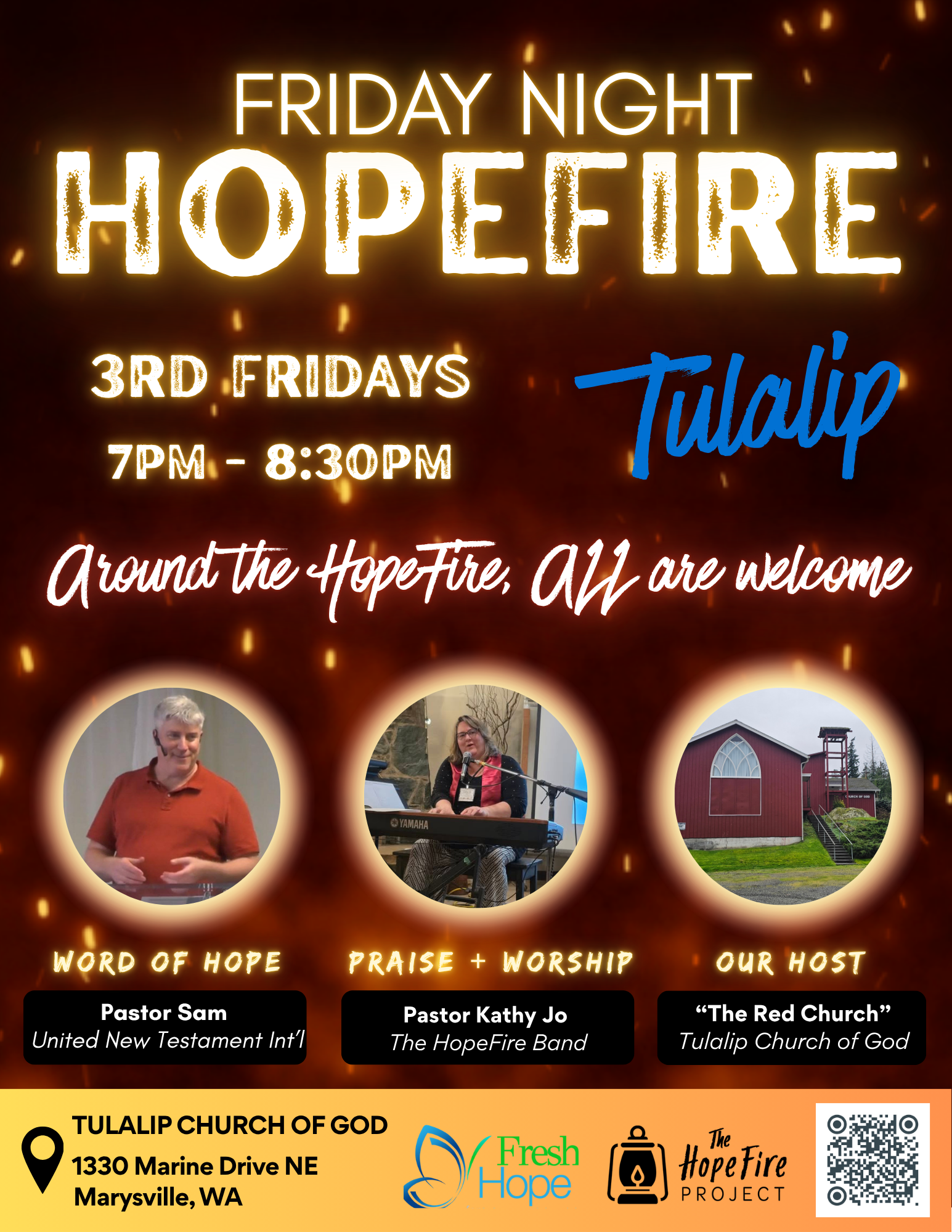 Event flyer for Friday Night HopeFire