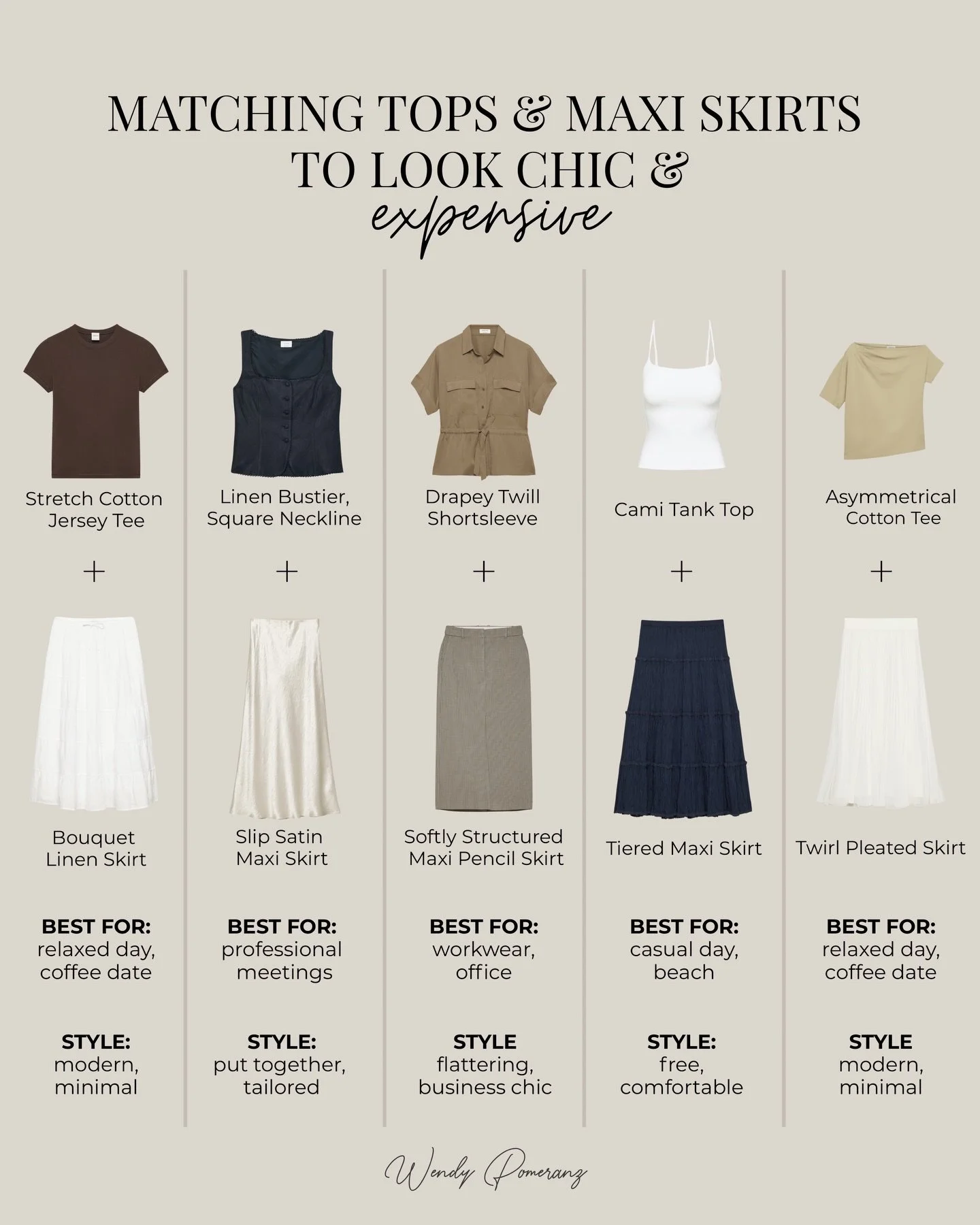 Your new formula for looking effortlessly expensive 🤍

Matching tops + maxi skirts = instantly chic

Save this for your next outfit moment ✨