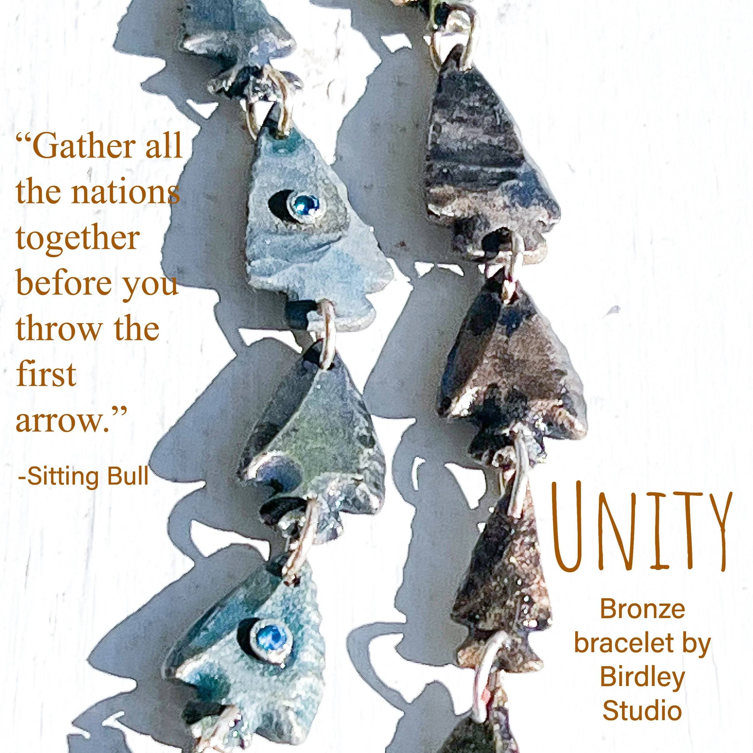 Birdley Studio arrowhead unity bracelet in solid bronze.jpeg