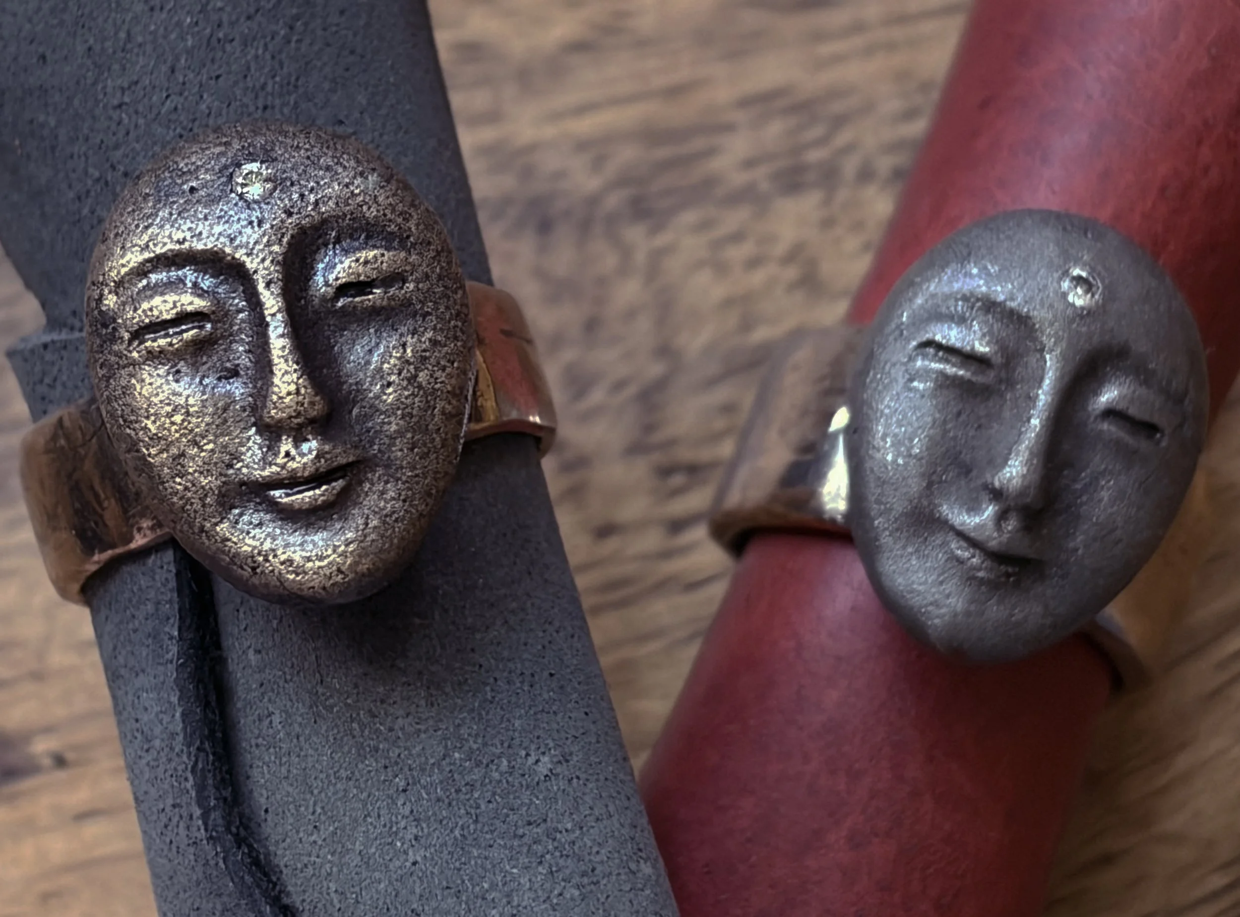 Ring: Harmony Collection "Bliss," Bronze with Gemstone, Bespoke