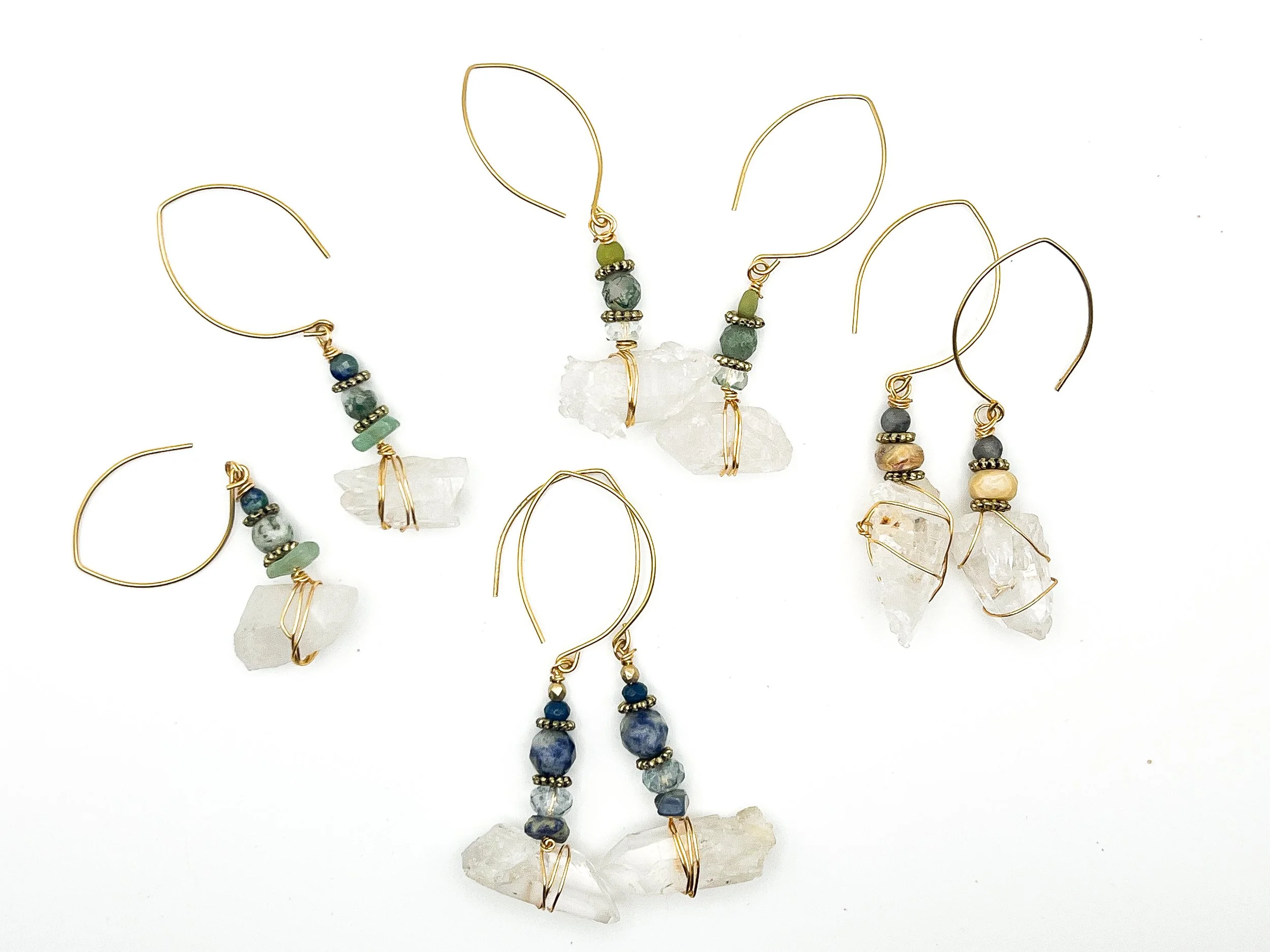 Birdley Studio quartz earrings gold tone marquis group.jpeg