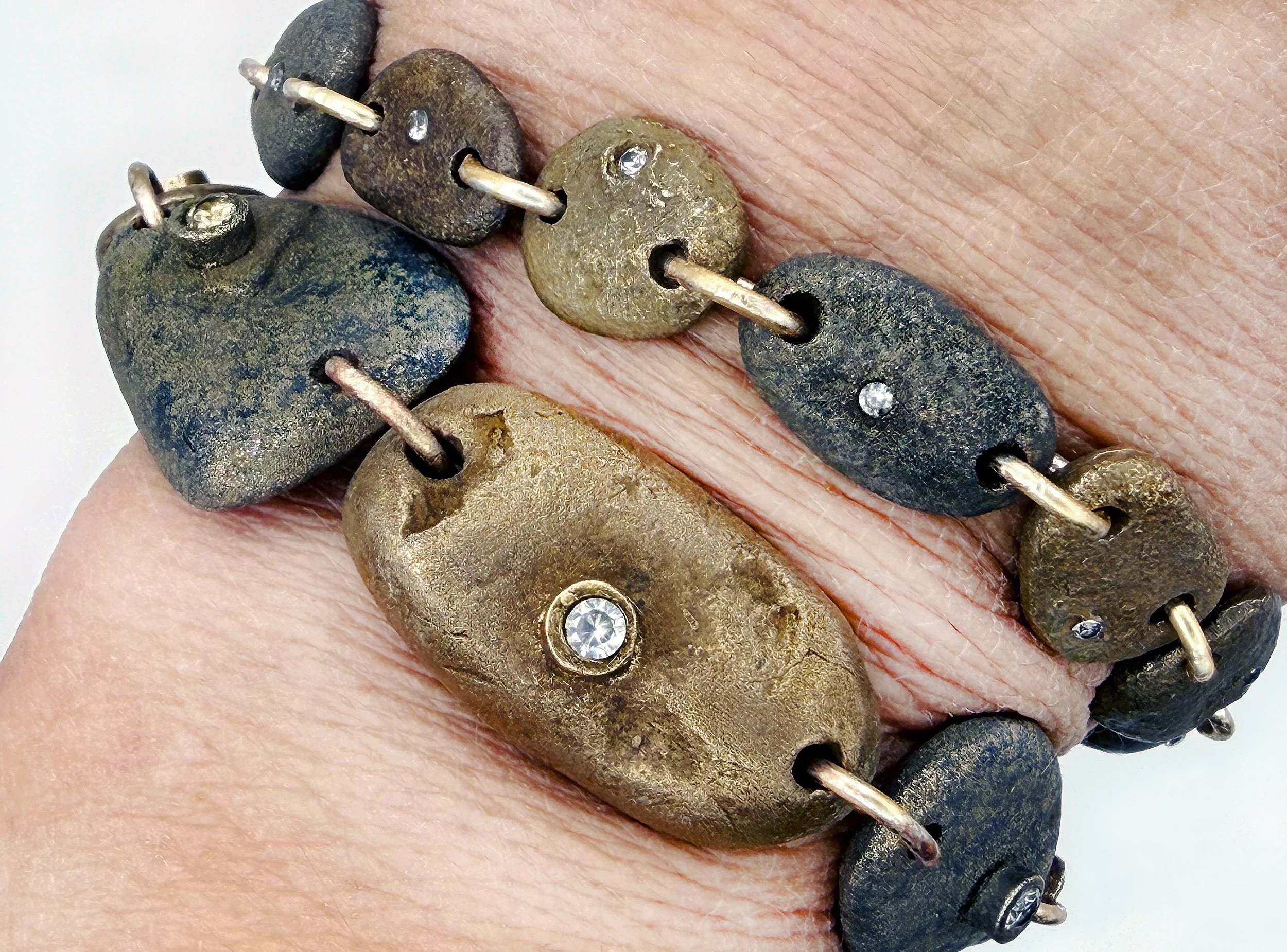 river-stone-bracelet-pair-bronze-gemstone-worn-birdley-studio.jpg