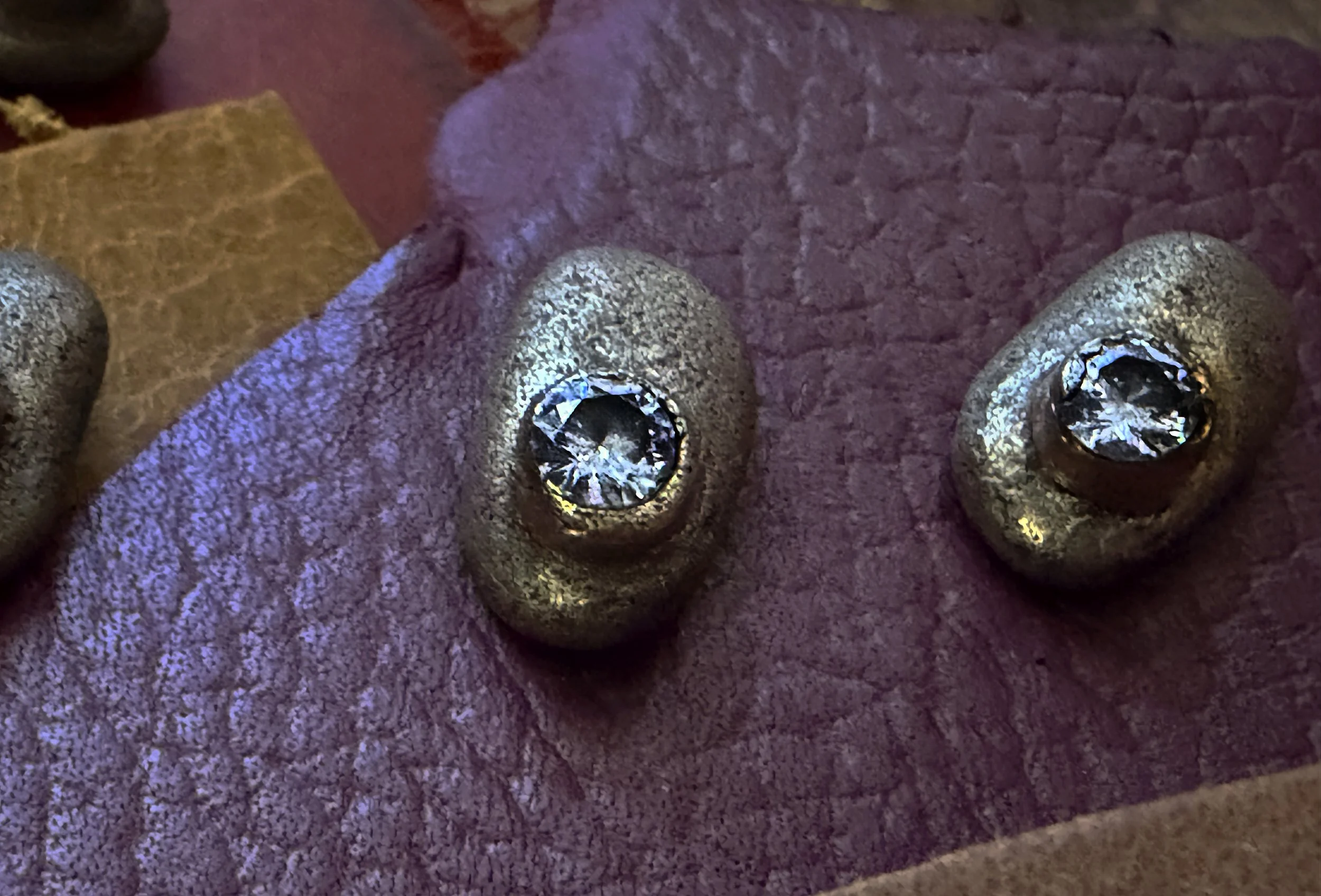 river-rock-stud-earrings-oval-bronze-lavendar-round-large-gemstone-birdley-studio.jpg