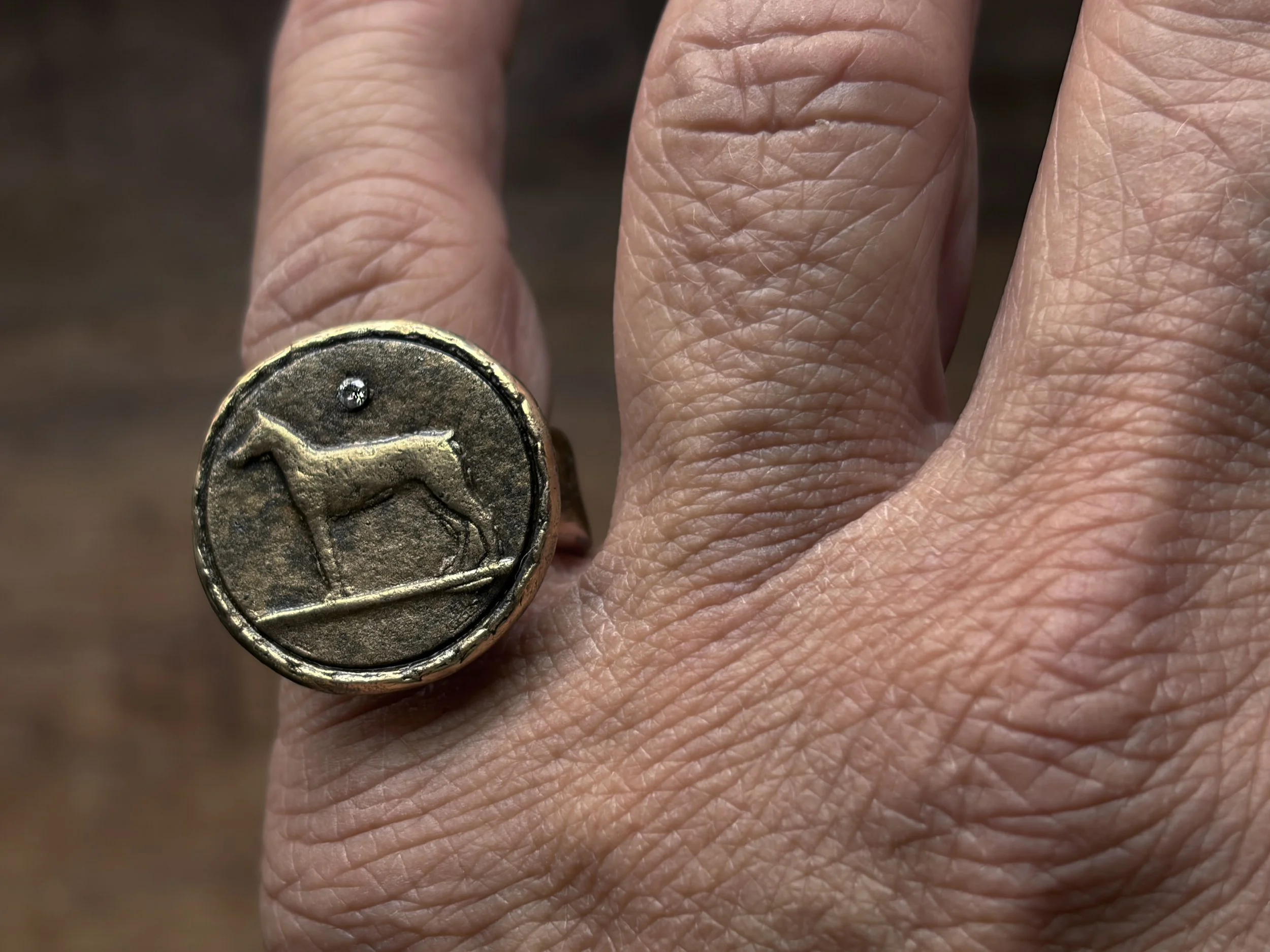 best-in-show-dog-ring-bronze-gemstone-pinky-straight-birdley-studio.jpg