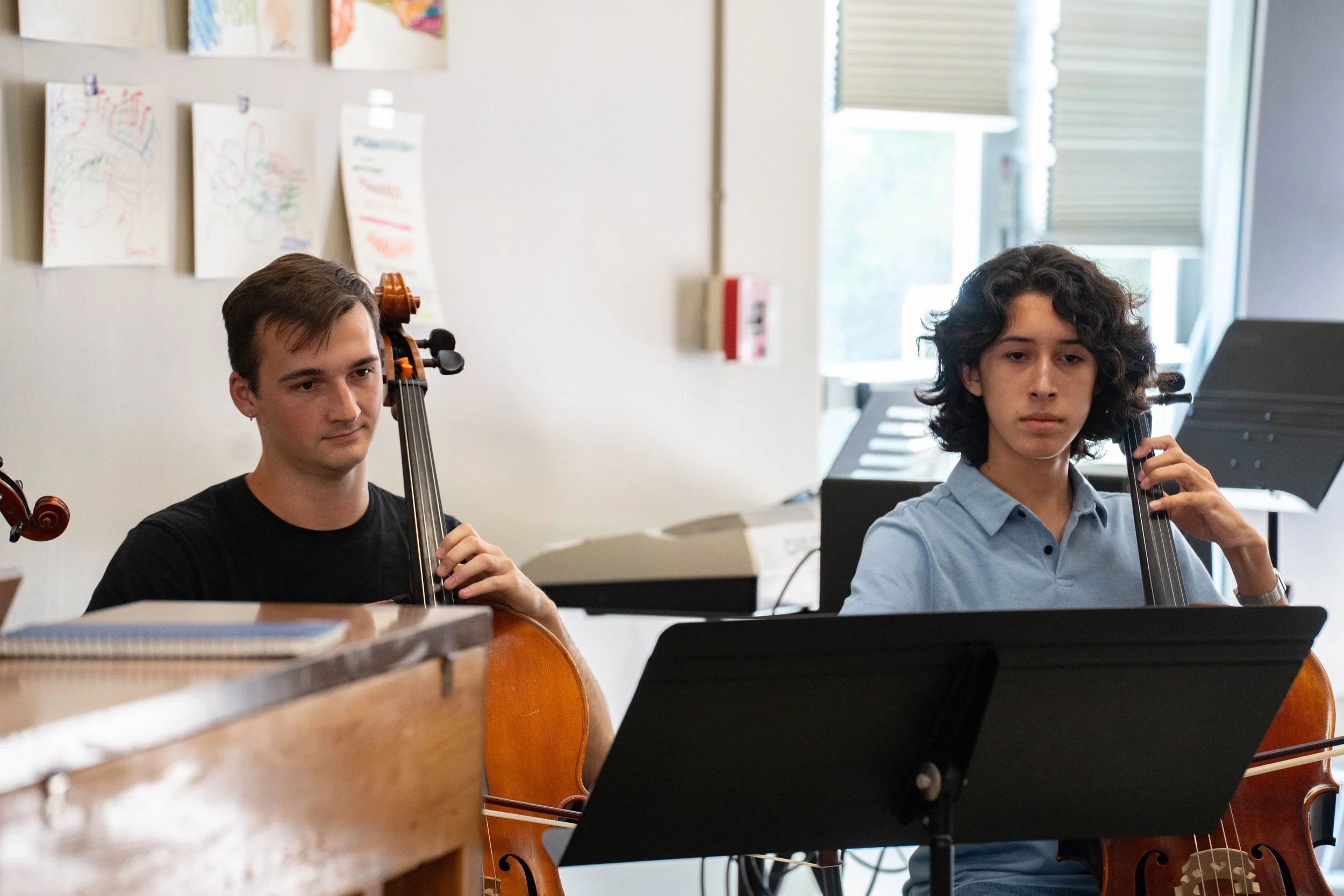 Peter working with a cello student at SCVYO