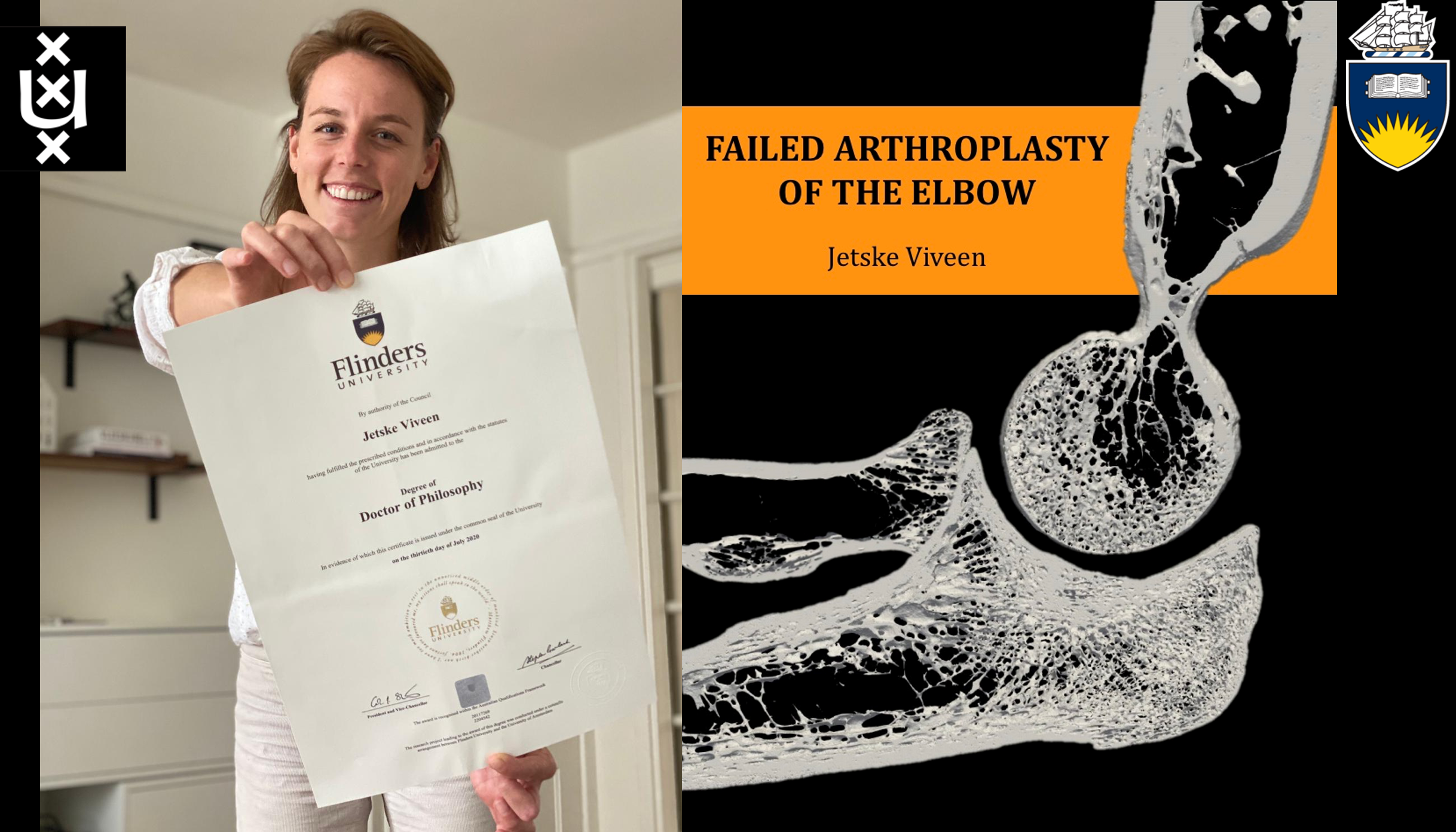 Drs. Jetske Viveen and Minke Bergsma successfully completing their PhD defences during the COVID-19 pandemic as the program’s inaugural graduates.