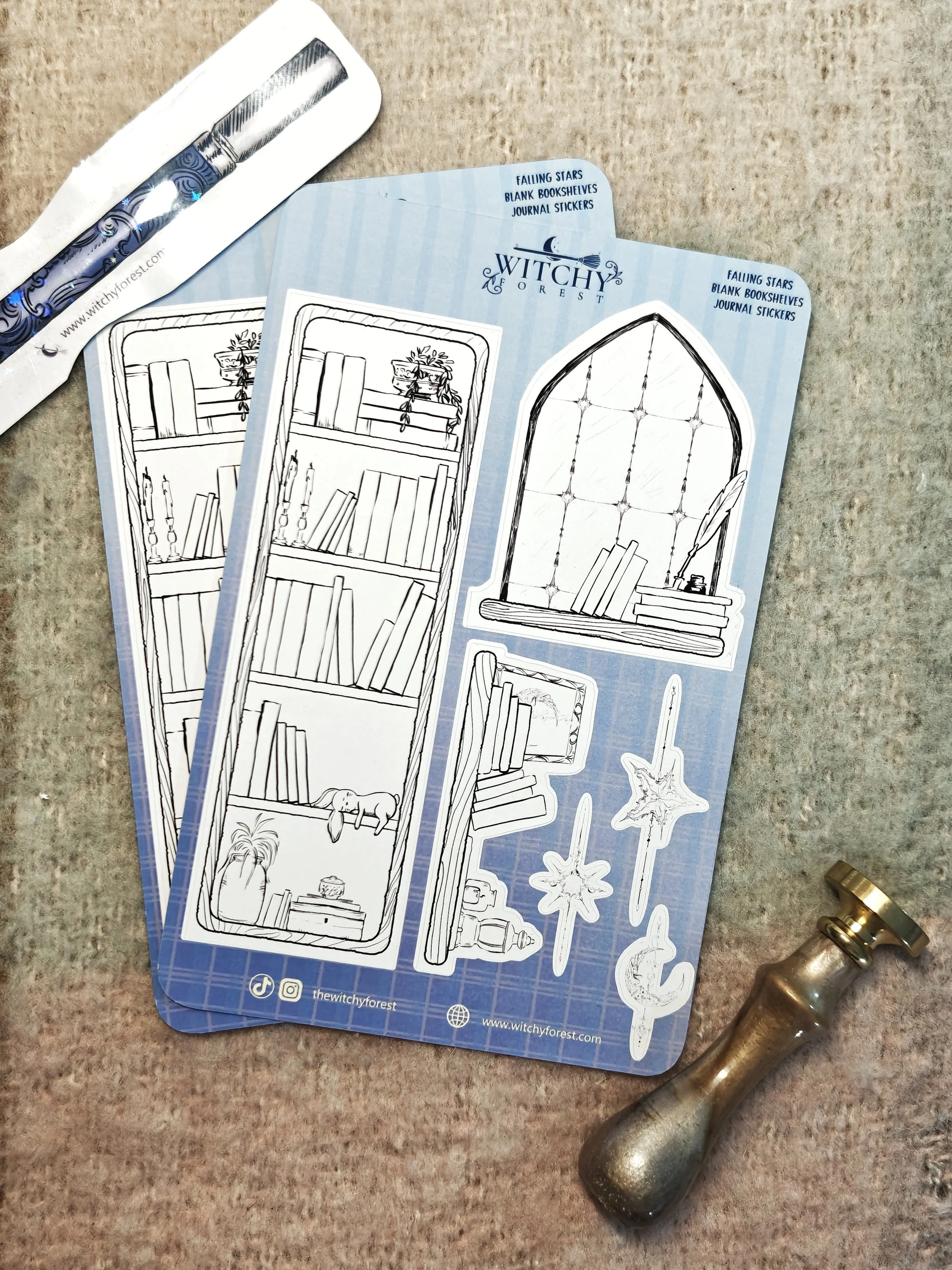 blank bookshelves - Journal Sticker