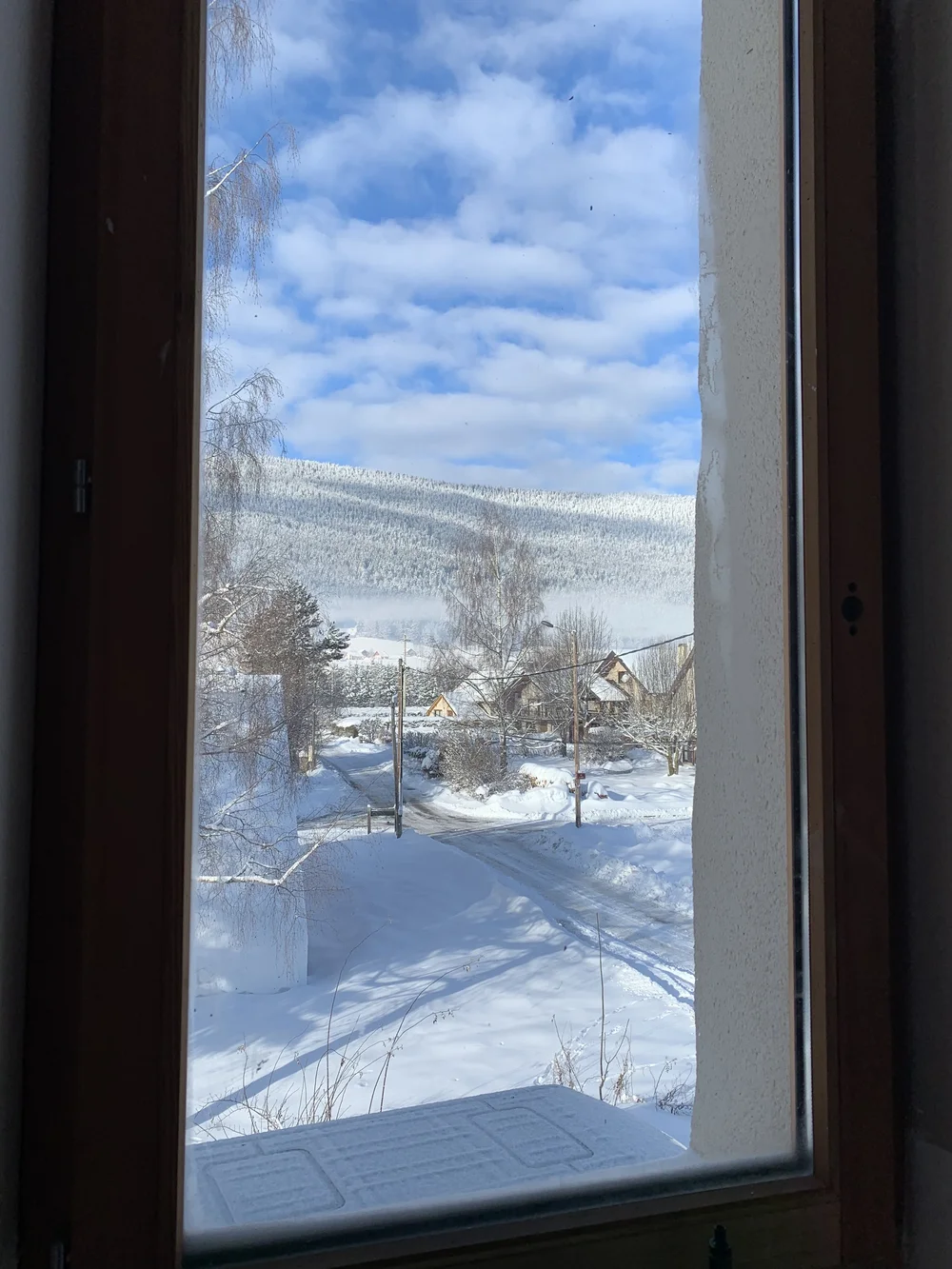 Vue depuis le gîte sur le village