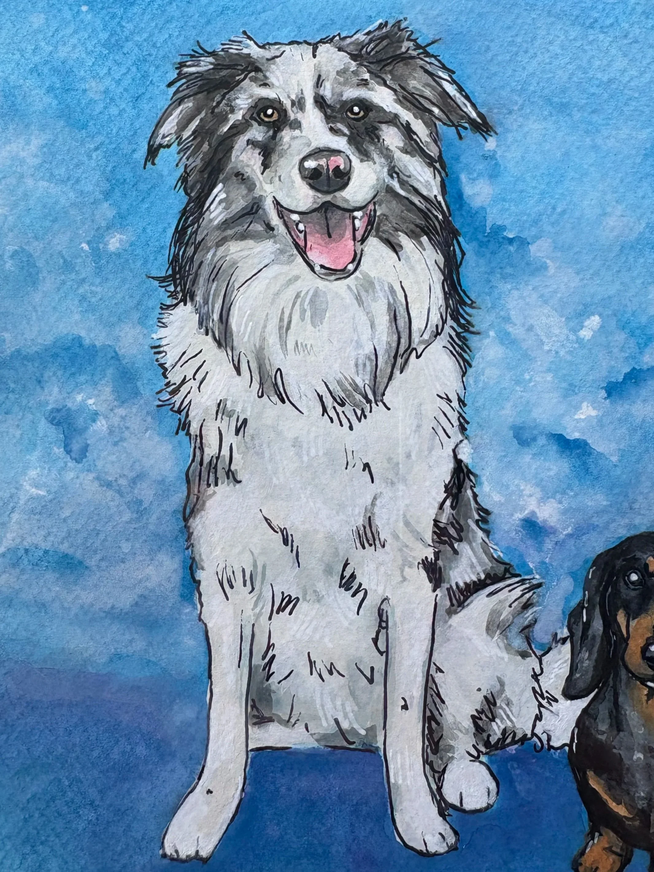 Watercolour/ Ink/ Acrylic Pet Portraits