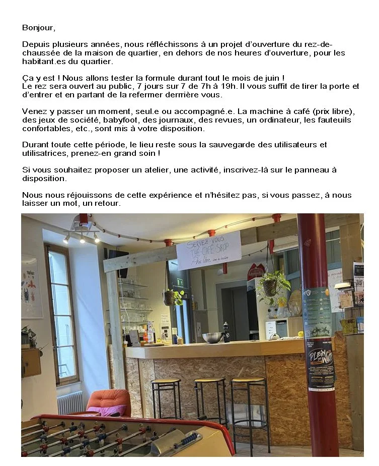ouverture rez MQP