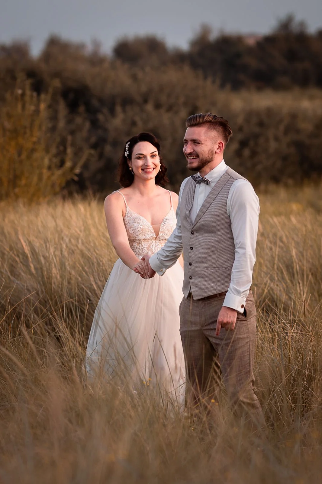 Hochzeitsfotograf Schillig Wangerland Hochzeit Hochzeitspaar Afterwedding Dünen Strand Hochzeitsfotografin Wattenmeer