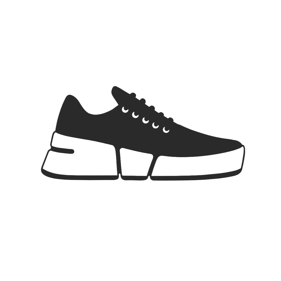 Progressive sneaker design with complex sole geometry, showcasing the METIS manufacturing system's capacity to handle bold, futuristic volumes.