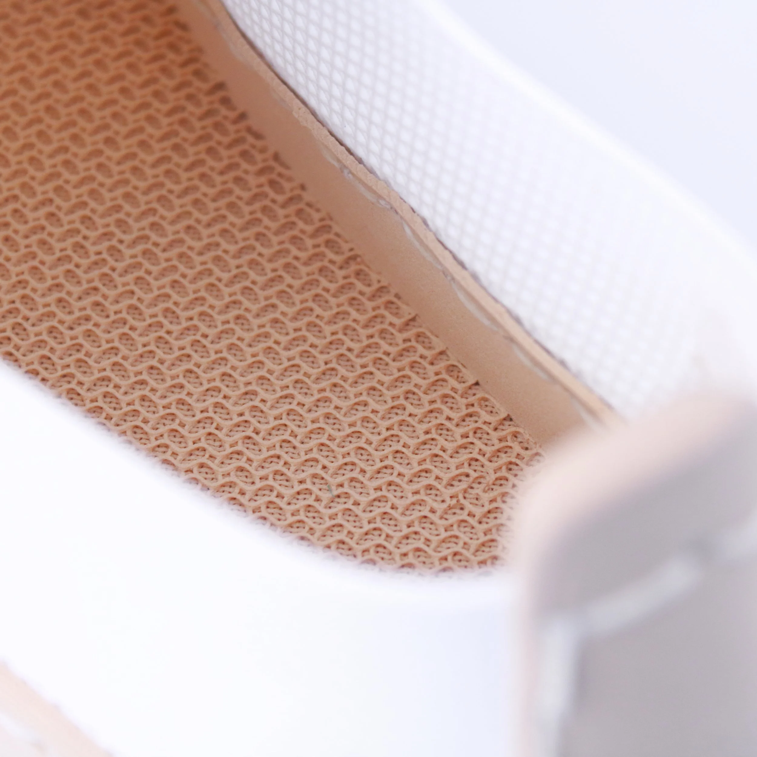 Internal heel detail of a METIS shoe, demonstrating precision additive manufacturing and circular design architecture