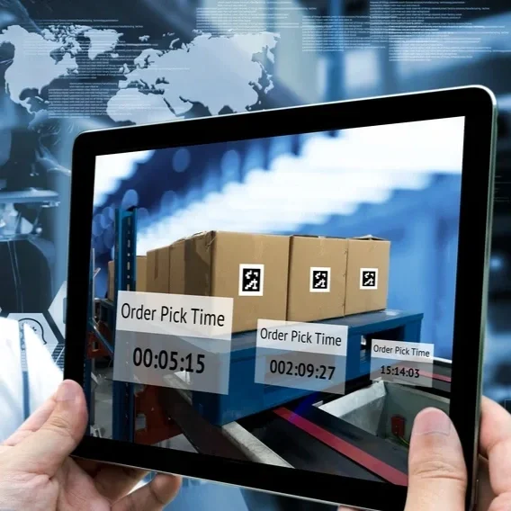 Tablet showing real-time 3D printing order tracking and local EU fulfillment to reduce lead times