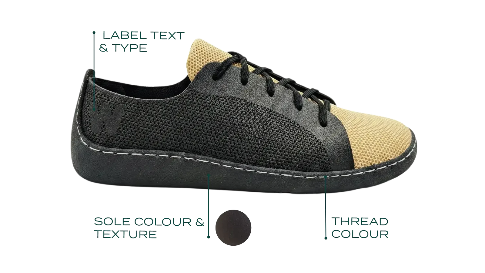 WAZP METIS are 3D printed shoes for brands to customize, including colours, patterns, texture, label, and personalised for consumers.