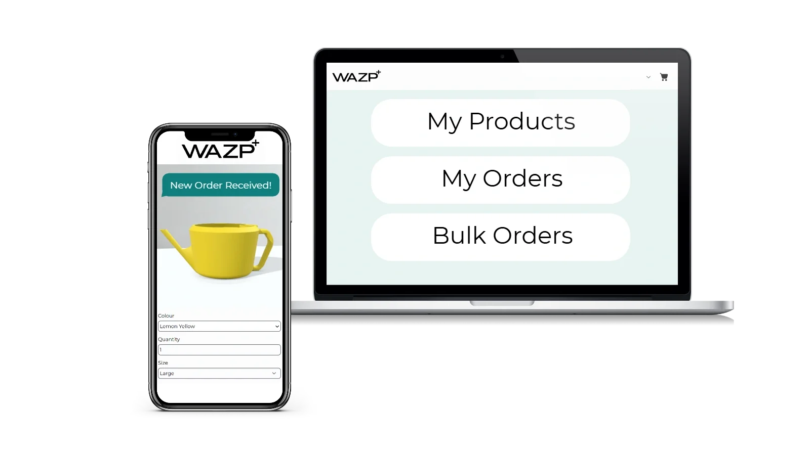 WAZP+ platform for automated 3D printing orders, tracking, and EU fulfillment