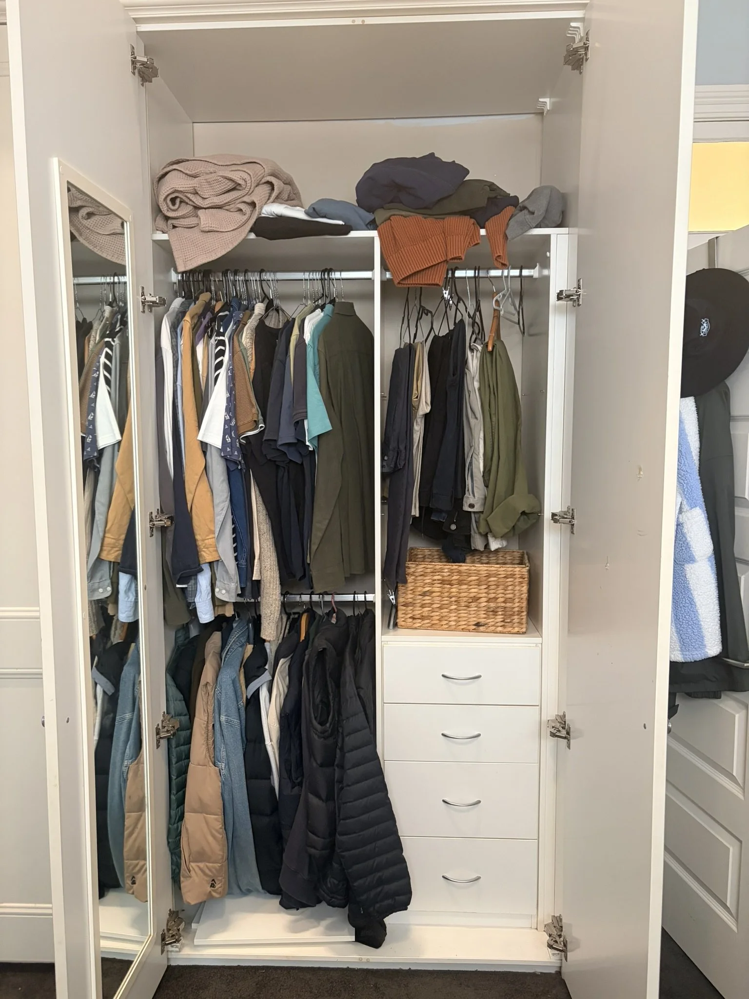 Wardrobe before