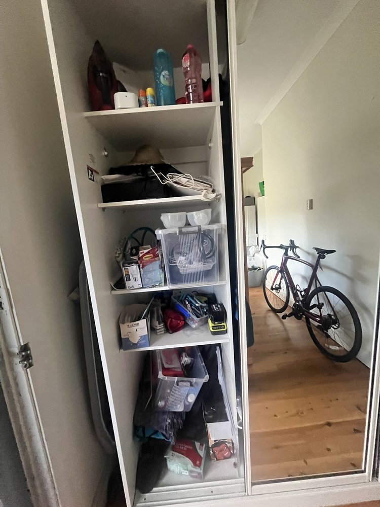 Utility closet before
