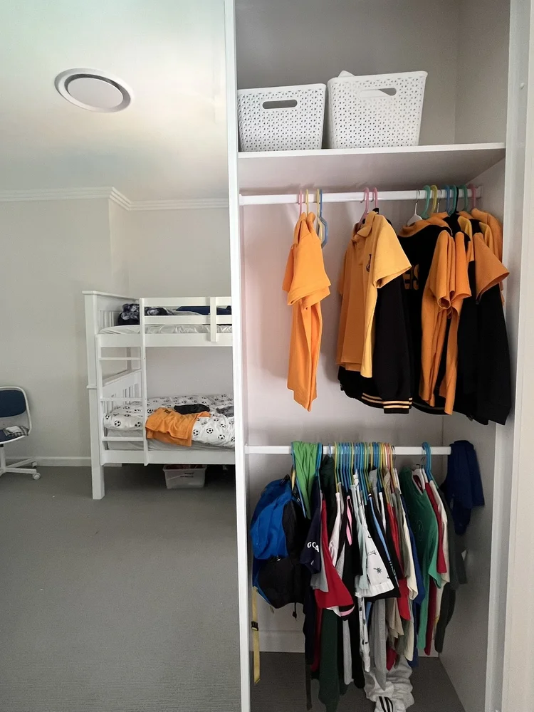 Boys wardrobe before
