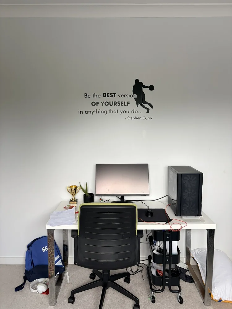 Boys desk before