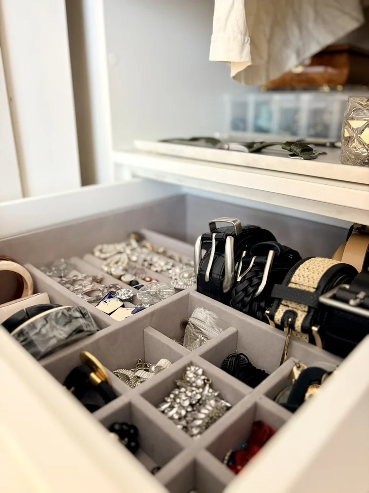 Organised jewellery drawer after