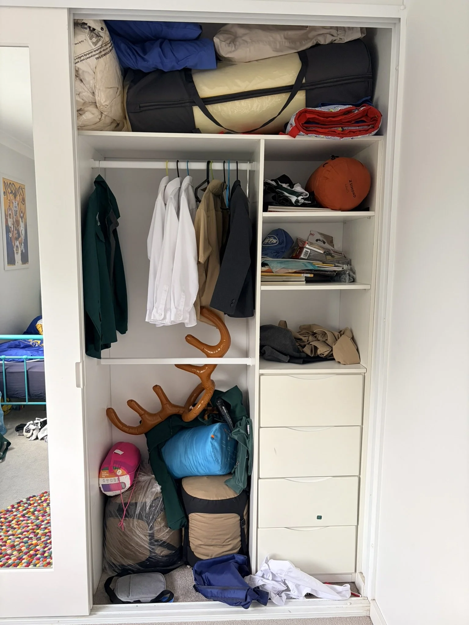 Boys wardrobe before