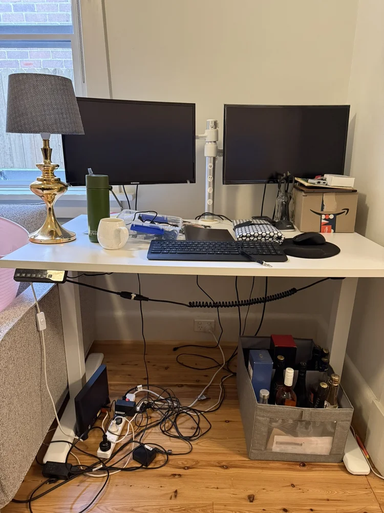 Office desk before