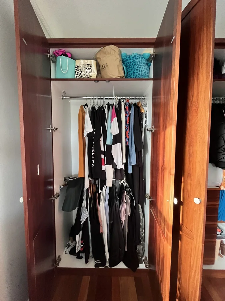 Wardrobe before