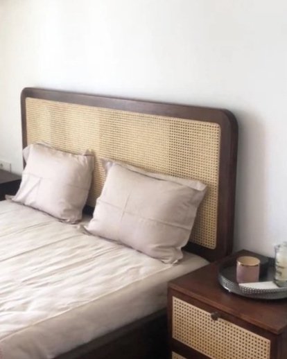 Vintage Design Rattan Hanged Headboard