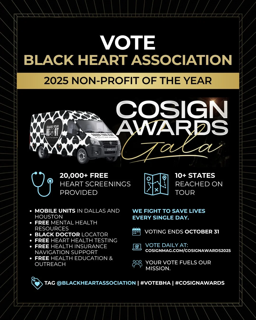π€ We’re saving lives and empowering communities — one screening, one connection, and one resource at a time. β 
β 
Black Heart Association provides: β 
βοΈ Free health testing β 
βοΈ Free mental health resources β 
βοΈ Black doctor locator β 
βοΈ