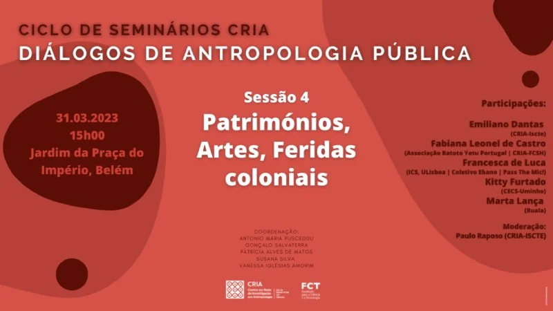 "Patrimónios, Artes, Feridas coloniais", para confrontar na praça do império