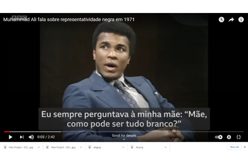 Uma reflexão de Muhammad Ali sobre a falta de representatividade negra