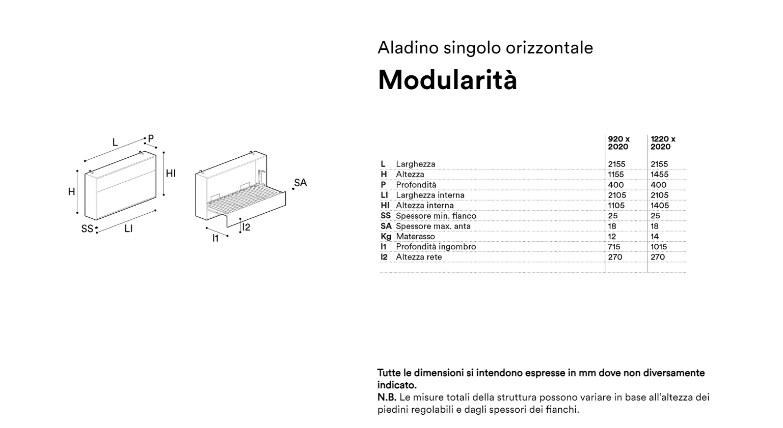 
Aladino singolo orizzontale