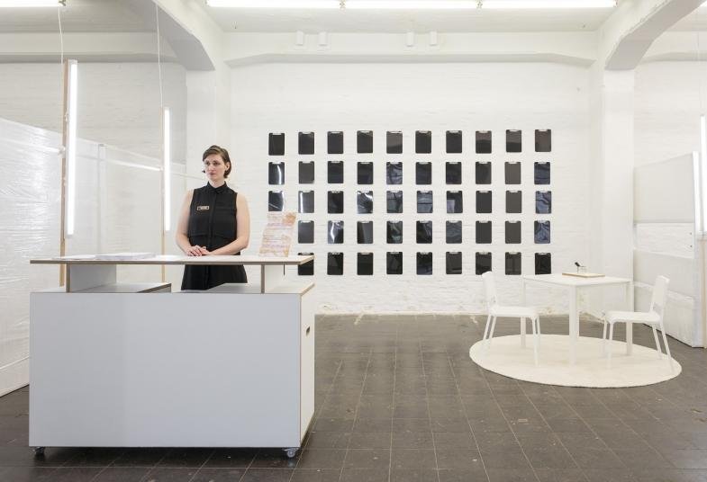 Elisabeth Heil: Read and Write (2018), Partizipative Installation, 250 x 350 x 350 cm, Ausstellungsansicht (Foto der Künstlerin)