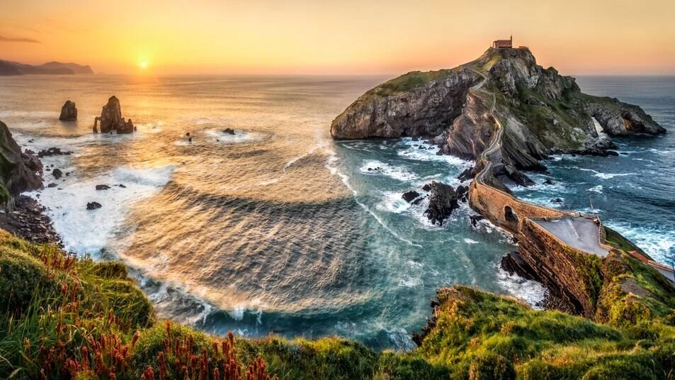 Basque Country Tailored Trips: Gaztelugatxe island and rugged Northern Spain coastline.