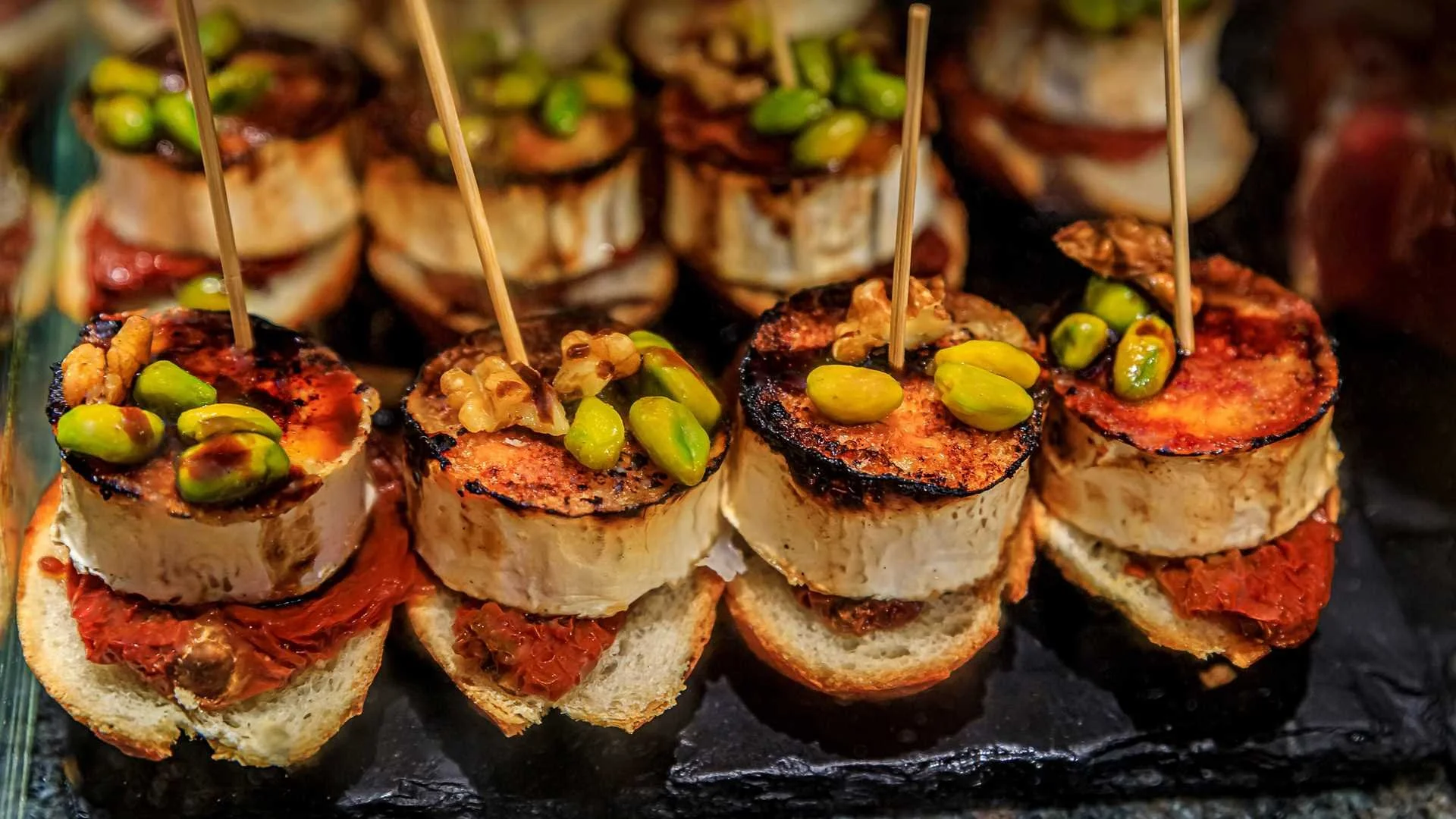 Pintxos in San Sebastián, showcasing the city’s renowned culinary scene featured in the San Sebastián itinerary