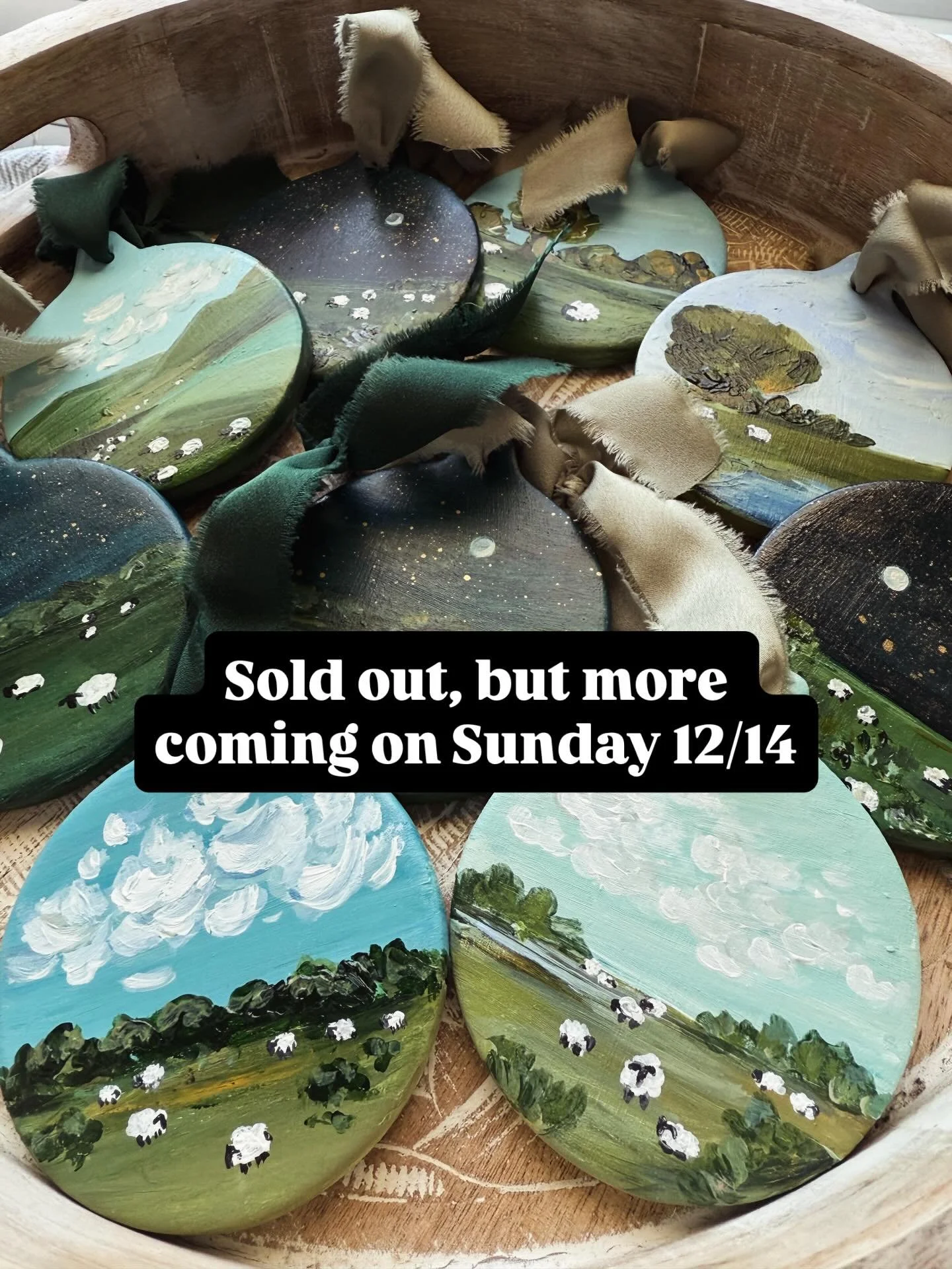 All sheep are currently spoken for and I have an event in Waxhaw this Saturday. I&rsquo;m hoping to make a few more ornaments before Saturday and whatever is left will be posted Sunday 🐑