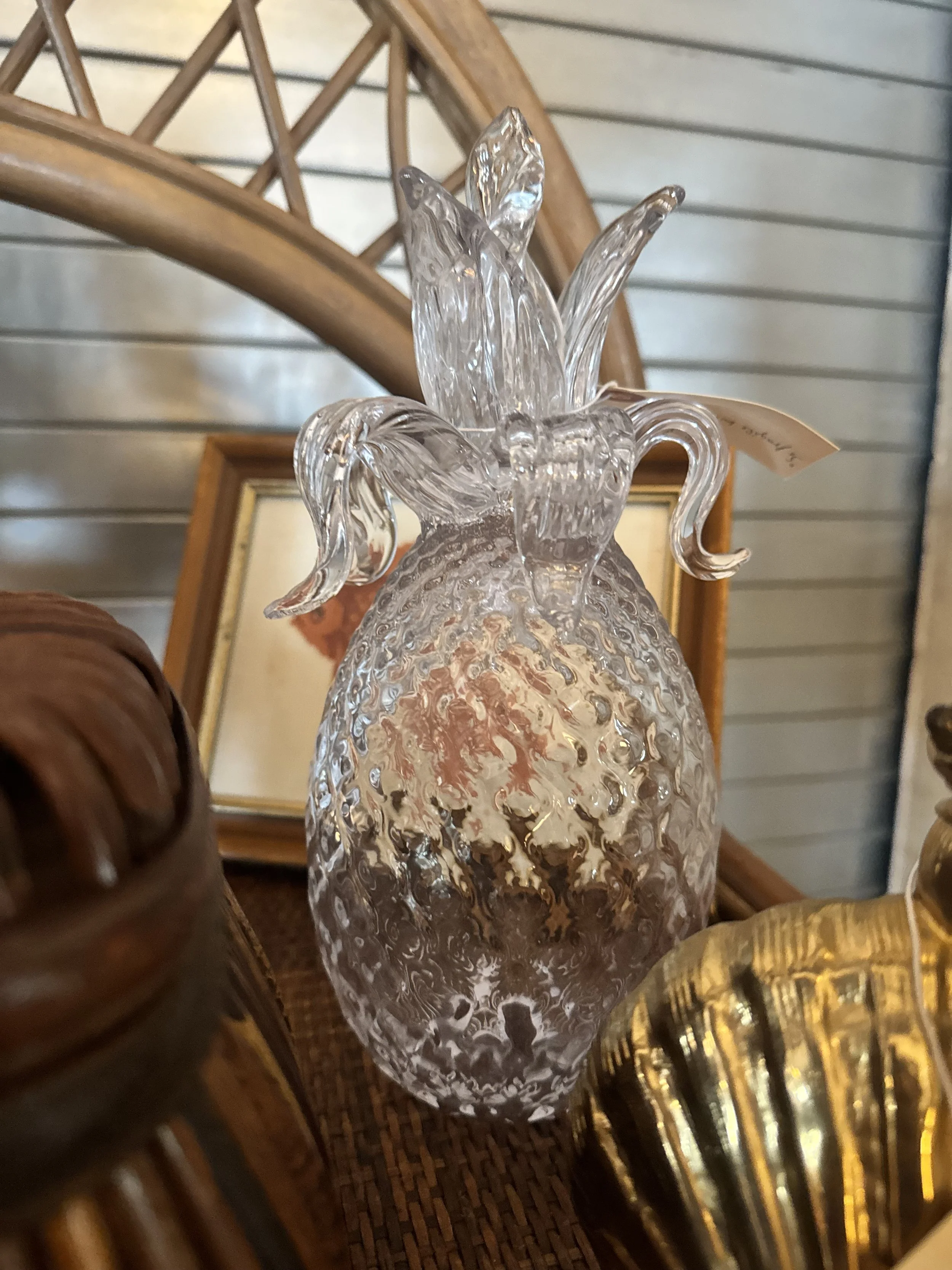Candle Holder – Clear Glass Pineapple